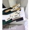 Dior Heel 1.5cm J'Adior Slingback Ballet Flats in Tartan Fabric Black/Green 2020