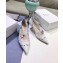 Dior Heel 4cm Perforated Teddy-D Criss-cross Straps Pumps White 2020