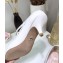 Dior Heel 4cm Perforated Teddy-D Criss-cross Straps Pumps White 2020