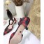 Dior Heel 4cm Symbols Gang Slingback Pumps in Tartan Fabric Black/Red 2020