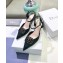 Dior Heel 4cm Symbols Gang Slingback Pumps in Tartan Fabric Black/Green 2020
