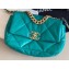 Chanel 19 Small Leather Flap Bag AS1160 Turquoise Green 2020