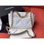 Chanel 19 Small Leather Flap Bag AS1160 White 2020