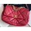 Chanel 19 Large Leather Flap Bag AS1161 Date Red 2020