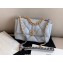 Chanel 19 Small Leather Flap Bag AS1160 Light Gray 2020