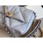 Chanel 19 Small Leather Flap Bag AS1160 Light Gray 2020