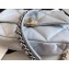 Chanel 19 Small Leather Flap Bag AS1160 Light Gray 2020