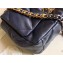 Chanel 19 Large Leather Flap Bag AS1161 Navy Blue 2020