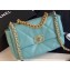 Chanel 19 Small Leather Flap Bag AS1160 Mint Green 2020