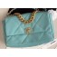 Chanel 19 Large Leather Flap Bag AS1161 Mint Green 2020
