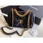 Chanel 19 Small Leather Flap Bag AS1160 Black 2020