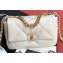 Chanel 19 Small Leather Flap Bag AS1160 Creamy 2020