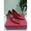 Valentino Heel 7.5cm VLOGO Calfskin Pumps Red 2019