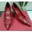 Valentino Heel 7.5cm VLOGO Calfskin Pumps Red 2019