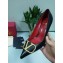 Valentino Heel 7.5cm VLOGO Calfskin Pumps Black/Gold 2019