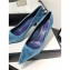 Gucci Heel 7.5cm Velvet GG Pumps Sky Blue 2019