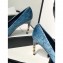 Gucci Heel 7.5cm Velvet GG Pumps Sky Blue 2019