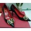 Valentino Heel 7.5cm VLOGO Calfskin Pumps Black/Gold 2019