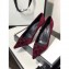Gucci Heel 7.5cm Velvet GG Pumps Burgundy 2019