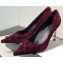 Gucci Heel 7.5cm Velvet GG Pumps Burgundy 2019