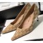 Gucci Heel 7.5cm GG Canvas Pumps Beige 2019