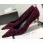 Gucci Heel 5.5cm Velvet GG Pumps Burgundy 2019