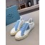 Prada Gabardine Fabric Low-top Sneakers White/Blue 2020