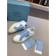 Prada Gabardine Fabric Low-top Sneakers White/Blue 2020