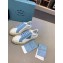 Prada Gabardine Fabric Low-top Sneakers White/Blue 2020