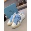 Prada Gabardine Fabric Low-top Sneakers White/Blue 2020