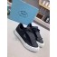 Prada Gabardine Fabric Fringe Low-top Sneakers Black 2020