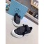 Prada Gabardine Fabric Fringe Low-top Sneakers Black 2020