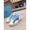 Prada Gabardine Fabric Fringe Low-top Sneakers White/Blue 2020