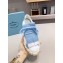 Prada Gabardine Fabric Fringe Low-top Sneakers White/Blue 2020