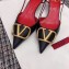 Valentino Heel 4cm VLOGO Calfskin Slingback Pumps Black 2019