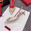 Valentino Heel 4cm VLOGO Calfskin Slingback Pumps Nude 2019