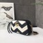 Gucci GG Marmont Small Matelassé Shoulder Camera Bag 447632 Leather Black/White