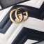 Gucci GG Marmont Small Matelassé Shoulder Camera Bag 447632 Leather Black/White