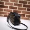 Gucci GG Marmont Small Matelassé Shoulder Camera Bag 447632 Metal Animal Insects Studs Black
