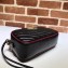 Gucci Diagonal GG Marmont Small Shoulder Camera Bag 447632 Black