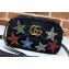 Gucci GG Marmont Small Matelassé Shoulder Camera Bag 447632 Velvet Embroidered Stars Black