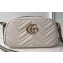 Gucci GG Marmont Small Matelassé Shoulder Camera Bag 447632 Leather White