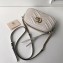 Gucci GG Marmont Small Matelassé Shoulder Camera Bag 447632 Leather White