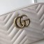 Gucci GG Marmont Small Matelassé Shoulder Camera Bag 447632 Leather White