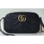 Gucci GG Marmont Small Matelassé Shoulder Camera Bag 447632 Leather Black