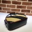 Gucci Diagonal GG Marmont Small Shoulder Camera Bag 447632 Black/Beige