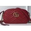 Gucci GG Marmont Small Matelassé Shoulder Camera Bag 447632 Leather Red