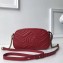 Gucci GG Marmont Small Matelassé Shoulder Camera Bag 447632 Leather Red
