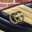 Gucci Diagonal GG Marmont Small Shoulder Camera Bag 447632 Black/Beige
