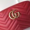 Gucci GG Marmont Small Matelassé Shoulder Camera Bag 447632 Leather Red